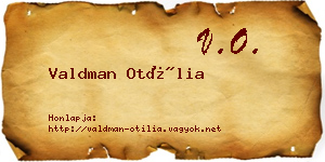 Valdman Otília névjegykártya